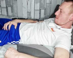 Tomtompics aka tomtompics OnlyFans - Shorts and spunk Laid on the bed in my Adidas shorts, getting out my dick and