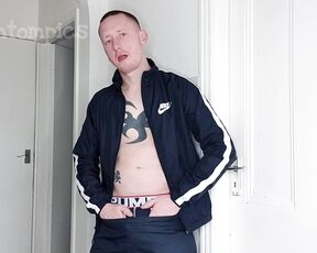 Tomtompics aka tomtompics OnlyFans - Wearing my shiny trackies alot of you like and showing off some new briefs that