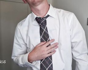 Tomtompics aka tomtompics OnlyFans - For the smoking fans In a shirt and tie, stood smoking and playing with my dick