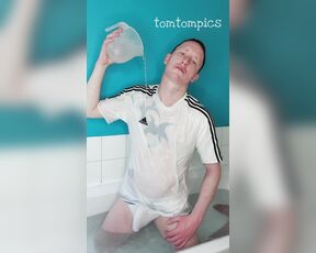 Tomtompics aka tomtompics OnlyFans - Wet T shirt and briefs Who likes a wet white tshirt See my body and tattoo