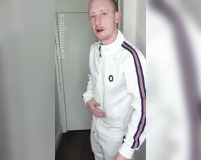 Tomtompics aka tomtompics OnlyFans - Wank and cum in white trackies Hope you all enjoy these simple vids of me just