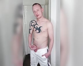 Tomtompics aka tomtompics OnlyFans - Wank and cum in white trackies Hope you all enjoy these simple vids of me just