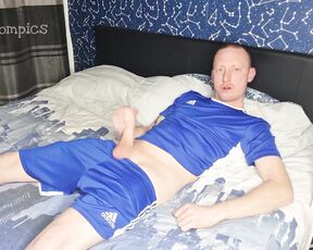 Tomtompics aka tomtompics OnlyFans - I wank my dick through my Adidas shorts, get it out and cum over my shirt