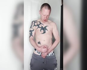 Tomtompics aka tomtompics OnlyFans - Grey trackies and jockstrap Just a short video of me stood up having a wank and