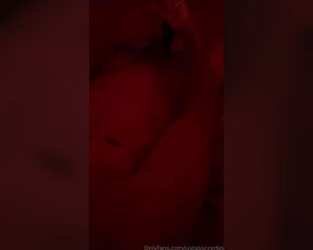 Justasoccerboi aka justasoccerboi OnlyFans - Having a wank with some red mood lighting