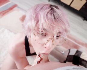 Hunnypaint aka hunnypaint - 06-03-2025 OnlyFans Video - Blowjob with rough face fucking with tons and tons of spit