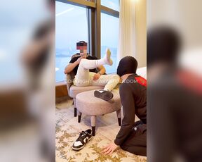 ArabFootDom aka arabfootdom - 03-27-2025 OnlyFans Video - After months of serving online, my boy had the chance to finally meet his owner