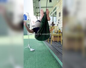 ArabFootDom aka arabfootdom - 08-06-2025 OnlyFans Video - Part II Hammock Worship Im in the hammock, hes on the floor, exactly where he belongs