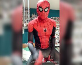 PinkieMike aka pinkiemike OnlyFans - Jerking off as Spidey