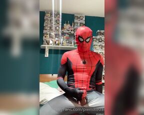 PinkieMike aka pinkiemike OnlyFans - Jerking off as Spidey