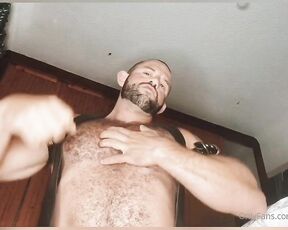 Bull Barrett aka bullbarrett OnlyFans - Sleazy, verbal, alpha jerkoff and cum in leather 11 mins