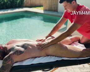 Jay M4M aka desmides OnlyFans - My camera guy @apollon31 finally got on my massage table! Massaging his body and make him