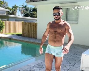 Jay M4M aka desmides OnlyFans - Outdoor private pool massage with @amirpounding turns into hard facefucking and eating his ass!