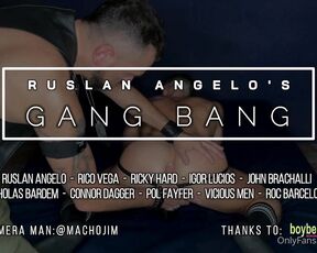 Igor Lucios aka igorlucios OnlyFans - Ruslan Angelo’s Gang Bng” Boyberry BCN 9 BIG DICKS, pounding his hole!