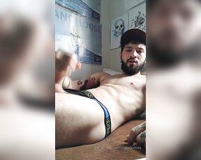 Igor Lucios aka igorlucios OnlyFans - Jerking off after gym, wearing my jockstrap, shooting a load out and licking