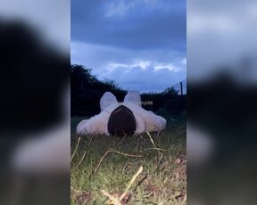 Nathjs98 aka nathjs98 OnlyFans - Got a big pig laying on his back in the field worshiping my sneaks, socks &