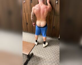 King Tommy aka kingtommyyyy OnlyFans - My boy caught me in the gym locker room with my vigor labs ball refill