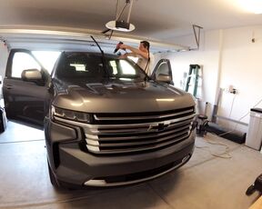 Pierce Paris aka pierceparisxxx OnlyFans - Tinting the Windows on my friends 2020 Tahoe