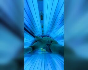 Pierce Paris aka pierceparisxxx OnlyFans - Shoving my balls up my ass In the tanning bed I tried the dick, but didn’t