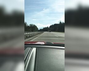 Pierce Paris aka pierceparisxxx OnlyFans - Driving a Jaguar F Typye 155 MPH on autobahn in Germany