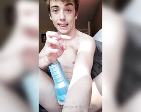 Tannor Reed aka tannorreed OnlyFans - Almost 15 minutes of milking my cock with my Fleshlight my dick is too fat