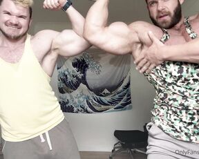 Welshy aka mrwelshy OnlyFans - The biggest flex off with Welshy and big Connor, couldnt resist feeling that big muscle either