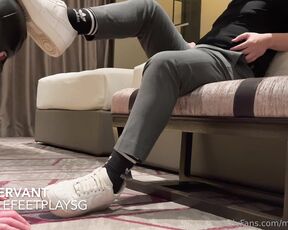 Asian Male Feet aka malefeetplaysg OnlyFans - After work, my feet have been in my Air Force 1s the whole day Mixed with