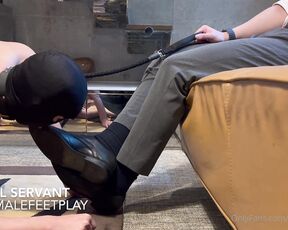 Asian Male Feet aka malefeetplaysg OnlyFans - You slaves just cant get enough of cleaning my shoes Start licking while I laugh