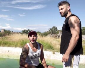 Niko_azrael aka niko_azrael OnlyFans - An amazing outdoor video in a private spa in Rome  with the incredible hunk