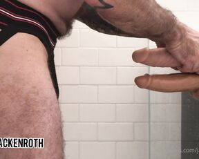 Jackmackenroth aka jackmackenroth OnlyFans Video - Double fucking myself in the shower with 2 nine inch dildos