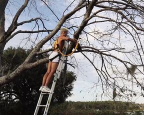 Summer Apollo aka summerapollo OnlyFans Video - I got stuck trimming a tree  I was helpless  swipe for video  rawr_itsben