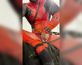 Gymboii69 aka gymboii69 OnlyFans Video - What you think of the hard cock in a Deadpool suit dont forget to watch the