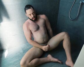 Sam Brownell aka sambrownell OnlyFans Video - Scruffy College Hunk Wanks his Big Cut Cock in the Showers Wanking my big cut cock