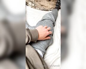 Angelicboy aka angelicboy OnlyFans Video - Grey sweatpants and grey underwear