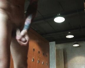 Dennis Nickolero aka dennisnickolero OnlyFans Video - Jerk off in the locker room while someone in shower