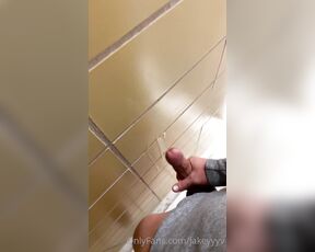 Jakeyyyv aka jakeyyyv OnlyFans Video - Cumming in the bathroom wall is one of my favorite time killers at work  who