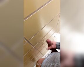 Jakeyyyv aka jakeyyyv OnlyFans Video - Cumming in the bathroom wall is one of my favorite time killers at work  who