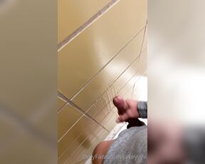 Jakeyyyv aka jakeyyyv OnlyFans Video - Cumming in the bathroom wall is one of my favorite time killers at work  who