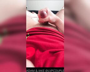 ADAM AND JAKE aka lvpcouple OnlyFans Video - 04-15-2022 - POV your mouth wide open resting your head on my stomach, ready to take my load