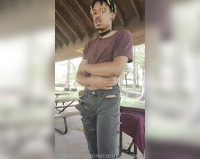 Cornelio_sama aka cornelio_sama OnlyFans Video - 05-01-2023 - Went freeballing in ripped jeans at the park and got followed by a random