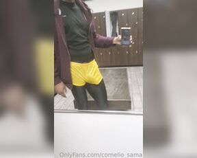 Cornelio_sama aka cornelio_sama OnlyFans Video - 03-27-2023 - Part 1 at the gym Back in the gym playing it low_lowkey in yellow shorties