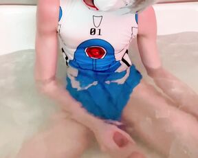 CatboiAoi aka catboiaoi OnlyFans Video - 06-05-2021 - Looks like Kowaru stole Shinjis plug suit and had a little fun in the steamy bath