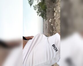 Valentin aka valsplace OnlyFans - My dick is flipping out while jogging by accident What would you do when you see