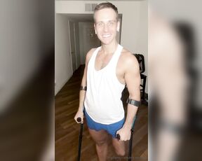 Mr Mykee aka mr.mykee OnlyFans Video - 11-05-2023 - Walking and stripping on crutches