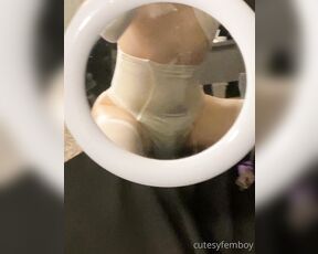 Cutesy Femboy aka cutesyfemboy - 10-24-2021 OnlyFans Video - cute lingerie with a dildo as a plug