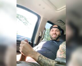 Ryan Steel aka ryansteel - 07-22-2020 OnlyFans Video - Heres a little clip of me jacking this big dick in my car Ill be posting