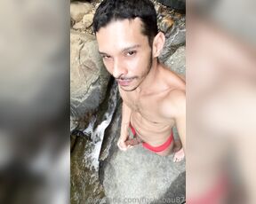 Esteban aka fuchsbau87 - 08-06-2023 OnlyFans Video - Playing for a while on the river bank with my cock until I get the milk