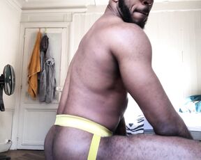 Ricardo Prince aka ricardoprincex - 10-18-2019 OnlyFans Video - Just a 4 minute quick clip of me in a yellow jockstrap