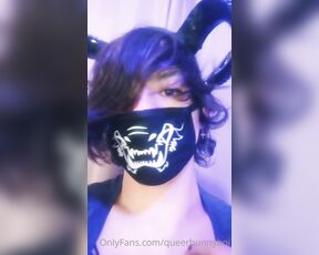 Queerbunnybabe aka queerbunnybabe - 10-28-2020 OnlyFans Video - What a pretty demon girl Give me lots of kisses