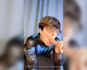 Queerbunnybabe aka queerbunnybabe - 10-22-2021 OnlyFans Video - New Nightwing PPV going out Watch me get corrupted by the evil Riddler and his Fuckulator